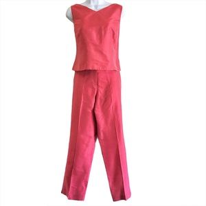 CANVASBACKS Silk Top & Pant Set